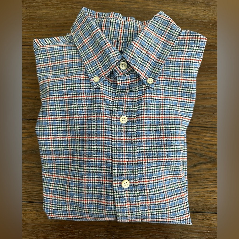 Ralph Lauren Men's long sleeve Blue Plaid‎ Shirt size medium